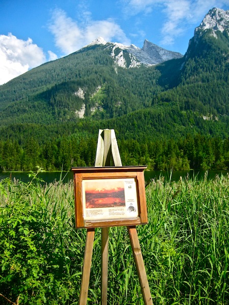 Hoher Gull mit Hintersee, painting by Carl Rottman at Lake Hintersee 