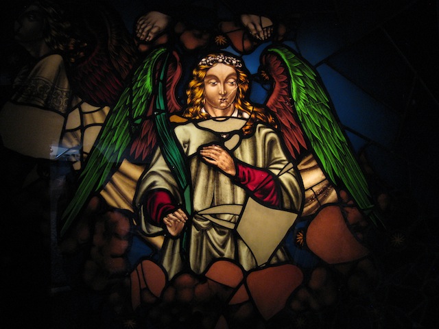Montreal stained glass mysteries, angel