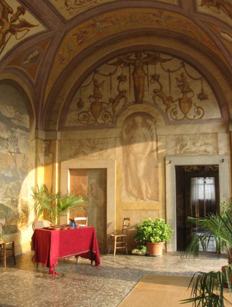 Italian villa with frescoes