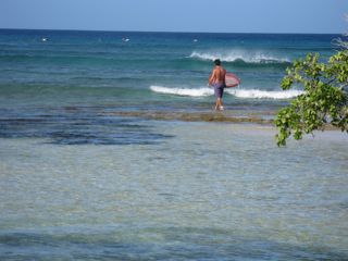 Guadeloupe surfing beach