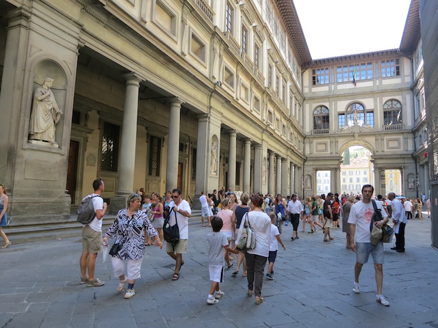 Shopping in Florence Italy and visiting the Uffizi Gallery