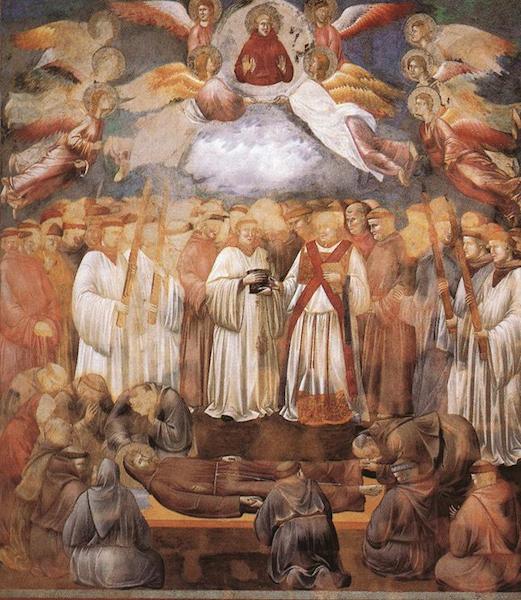 Frescoes of Giotto in Assisi Death and Ascension of St Francis