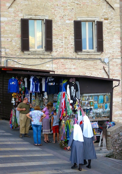 Visiting Assisi, street scene