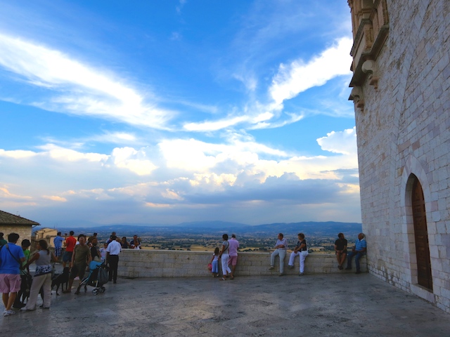 Visiting Assisi, view from Piazza del Loge