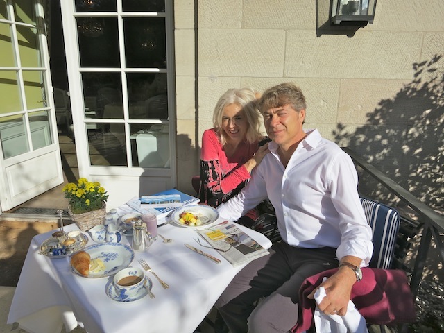 Wandering Carol and Mark on their Baden-Baden honeymoon at Brenners Park