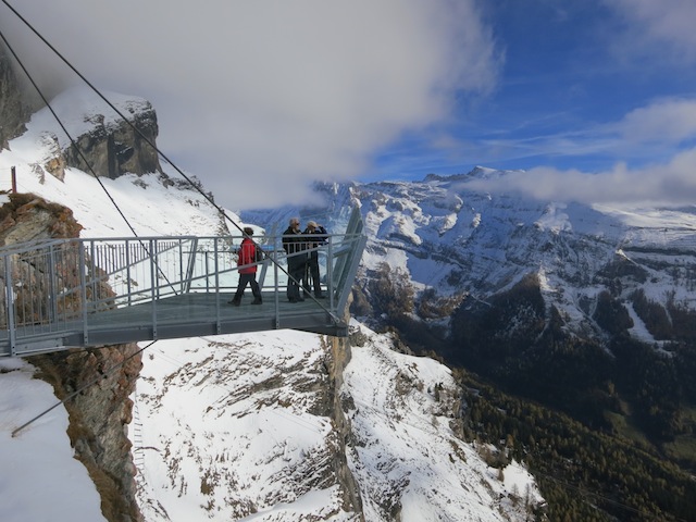 hiking Gemmi Pass Alps Leukerbad