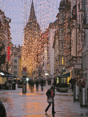 Zurich Switzerland holiday lights