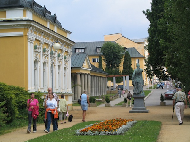 Beautiful Belle Epoque buildings in Frantiskovy Lazne Czech Republic