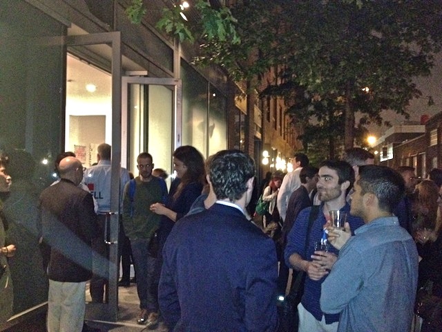 Gallery opening night in Chelsea New York