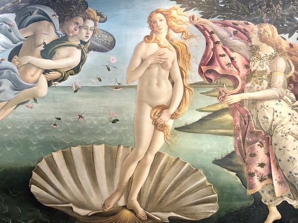 The Birth of Venus in the Uffizi Gallery in Florence, one of the world's most artistic cities