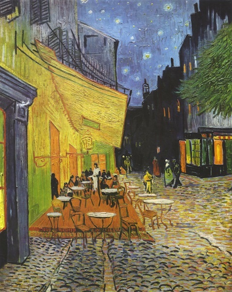 Café Terrace on the Place du Forum, Arles, at Night,