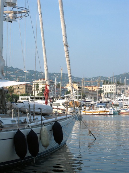 Cannes Film Festival view of port