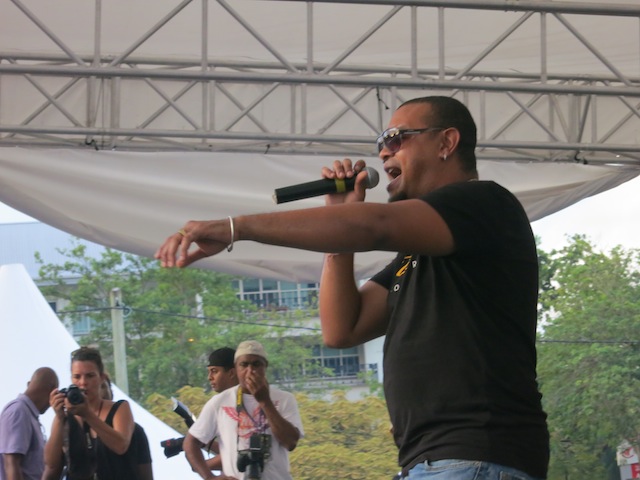 Benjam singer from Reunion at Seychelles Carnival