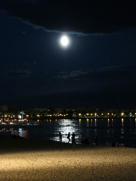 Full moon during Cannes Film Festival opening night