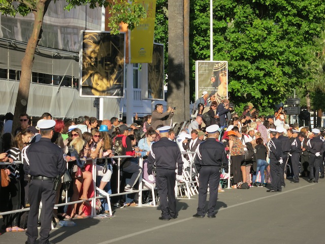 Crowds outside the Palais during Cannes Film Festival