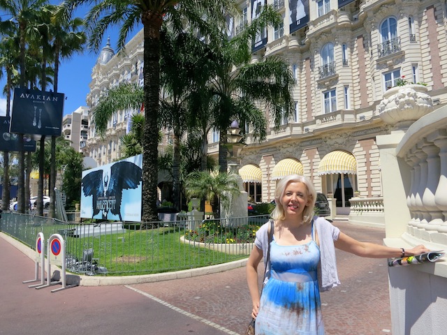 Wandering Carol on Boulevard de la Croisette Cannes