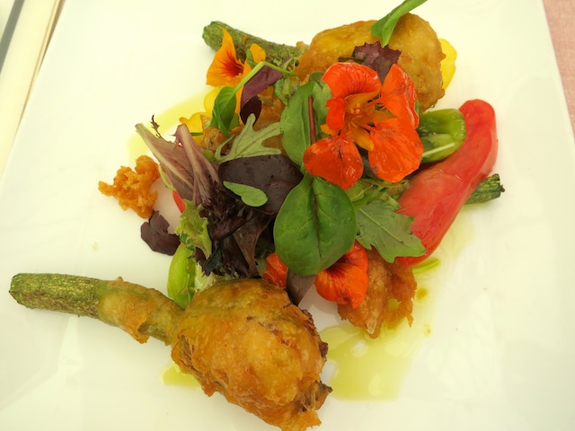 South of France dish stuffed courgette flowers