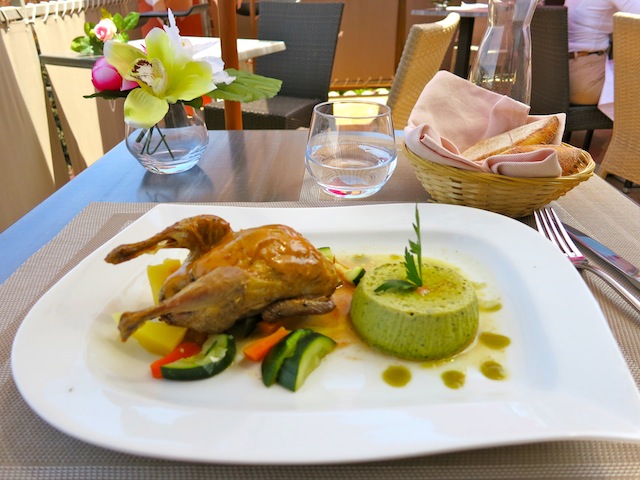 Gastronomic restaurant La Jarriere in Biot South of France