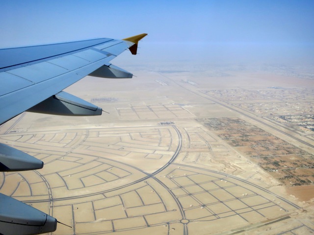 Flying over Abu Dhabi with Etihad Airways