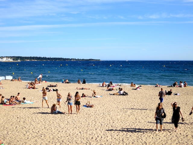 Beach in Cannes South of France