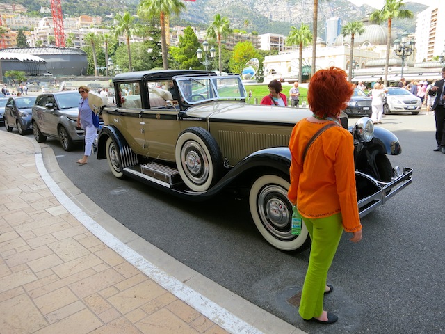 Vintage car in Monte Carlo on the Place du Casino