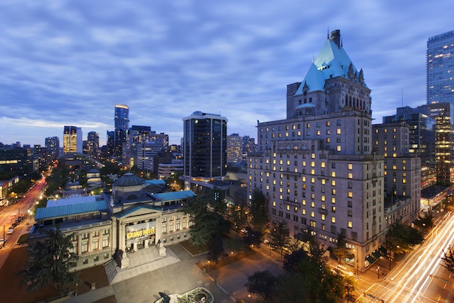 Fairmont Hotel Vancouver exterior shot