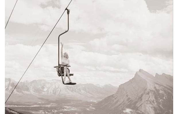 Marilyn Monroe on Mt Norquay chairlift