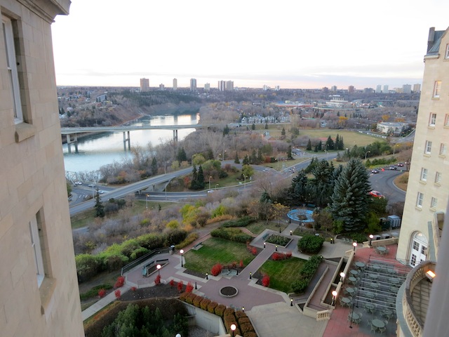 Edmonton view from Fairmont Hotel Macdonald