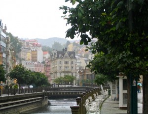 Karlovy Vary by the Tepla River.
