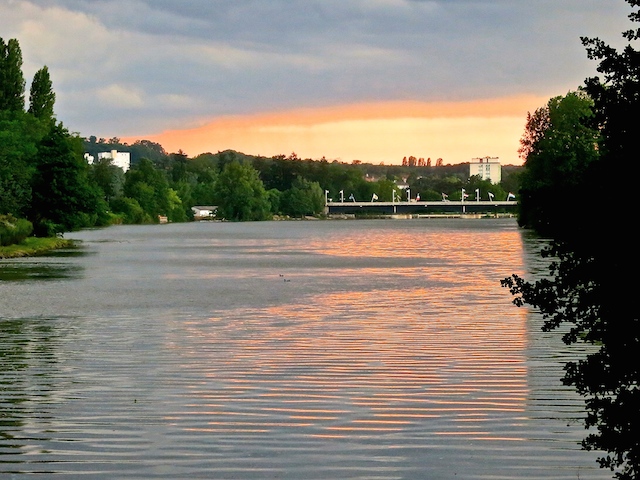 The River Allier at sunset