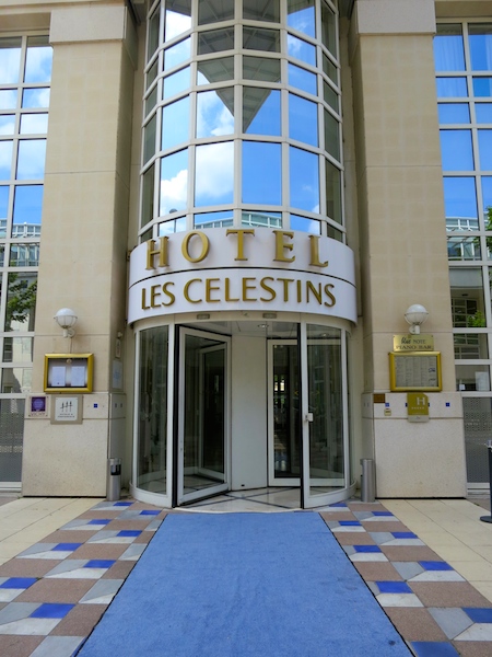 Hotel Les Celestins entrance in Vichy