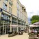 Vichy Hotel Les Celestins patio, easy way to spa in Vichy, France