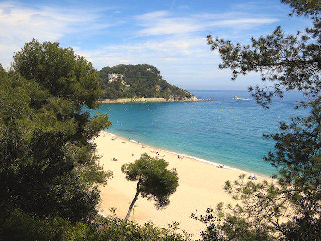 View of the sea from the Coastal Walk in Costa Brava.