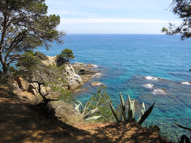 Costa Brava sea view near Lloret de Mar Spain.