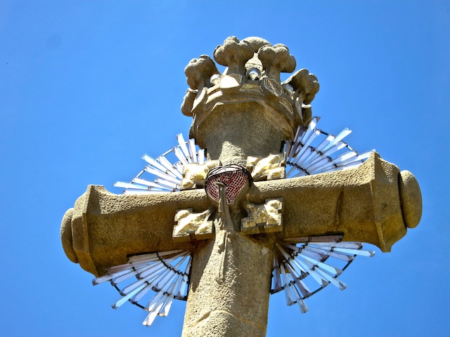 Radiated cross modernist cemetery Lloret de Mar, Spain