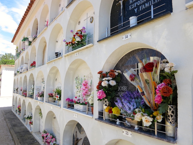 Tombstone tourism at the modernist cemetery in Lloret de Mar, Spain