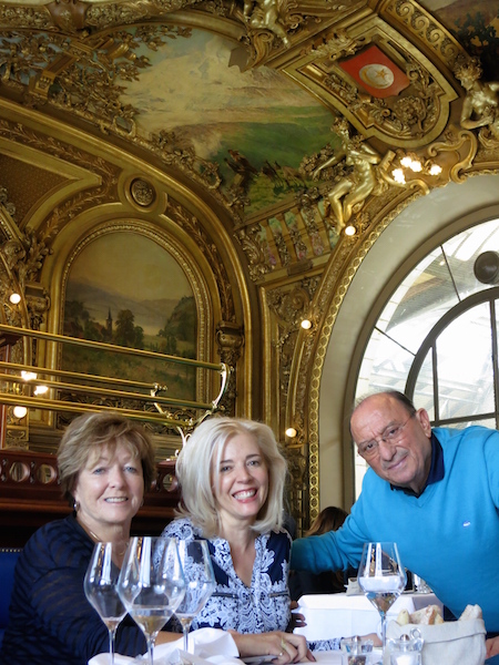 Luxury travel blogger Wandering Carol at Le Train Bleu, Gare de Lyon Paris