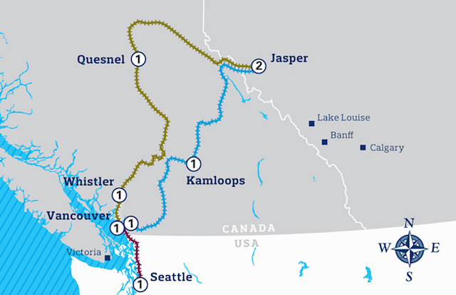 Coastal Passage Route Rocky Mountaineer