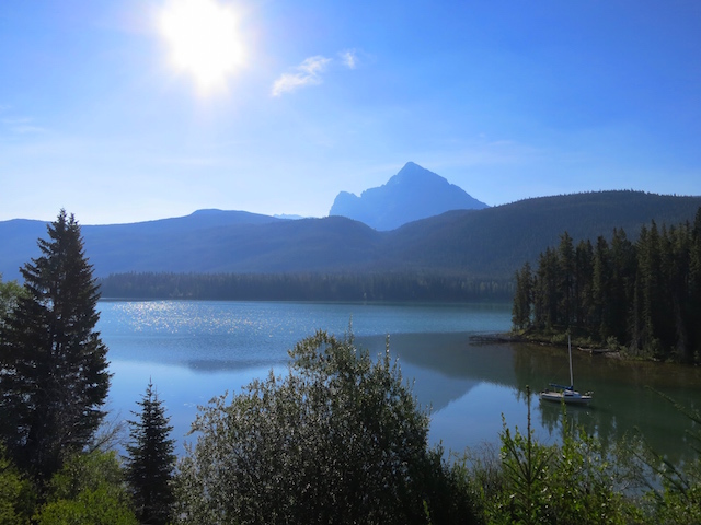 Lake near Jasper, Rainforest to Goldrush route Rocky Mountaineer