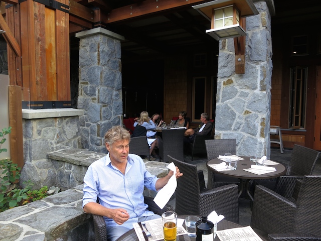 Nita Lake Lodge in Whistler Creekside review patio and beer