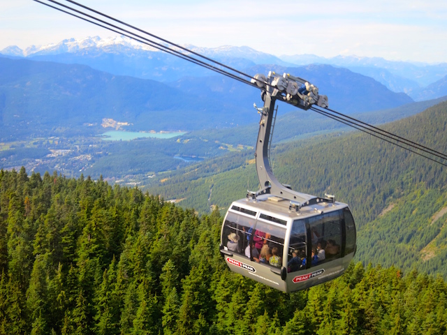 Peak to Peak Whistler Gondola silver car