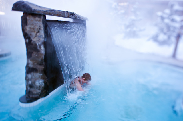 Scandinave Spa in Whistler reviews, Nordic waterfall