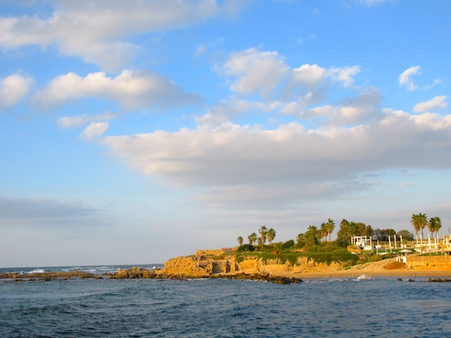 Caesarea port from the water