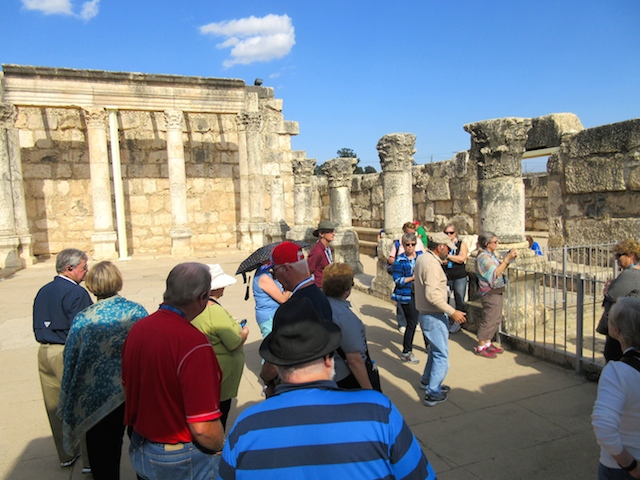 Trip to the Holy Land, synagogue at Capernaum