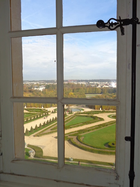 Visiting Versailles, View from 3rd floor on private tour