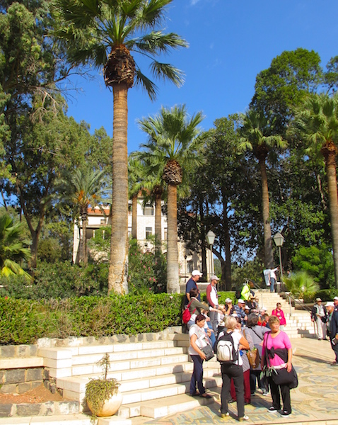 Visiting the Mount of Beatitudes crowd