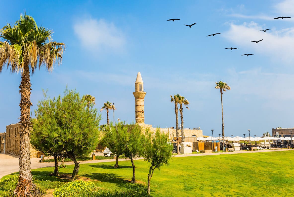 Ancient seaport of Caesarea Maritima in Israel