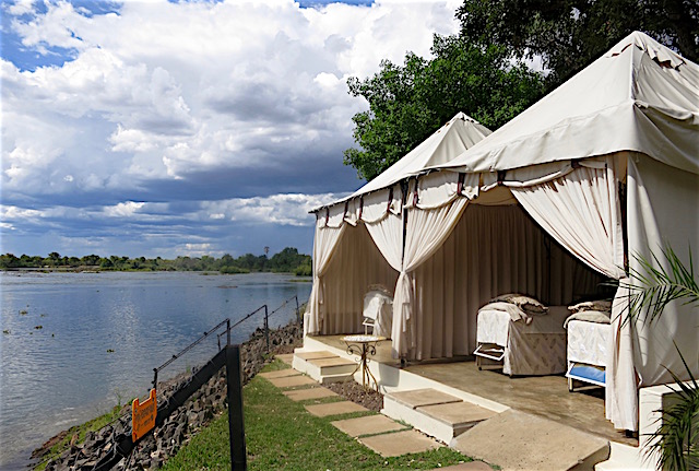 Best hotel in Victoria Falls, Royal Livingstone Hotel pictures, spa tent