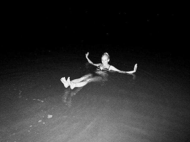 Dead Sea Floating at night, Ein Bokek