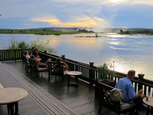 Royal Livingstone Hotel pictures, deck, best hotel in Victoria Falls